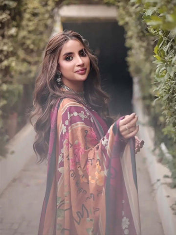 Embroidered 2-Piece Cotton Lawn Outfit For Women